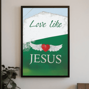 "Love Like Jesus" Inspiring Christian Printable Art | John 13:34 Inspired Faith Poster | Minimalist Scripture Wall Decor | Compassion Home Decor Gift | Instant Digital Download